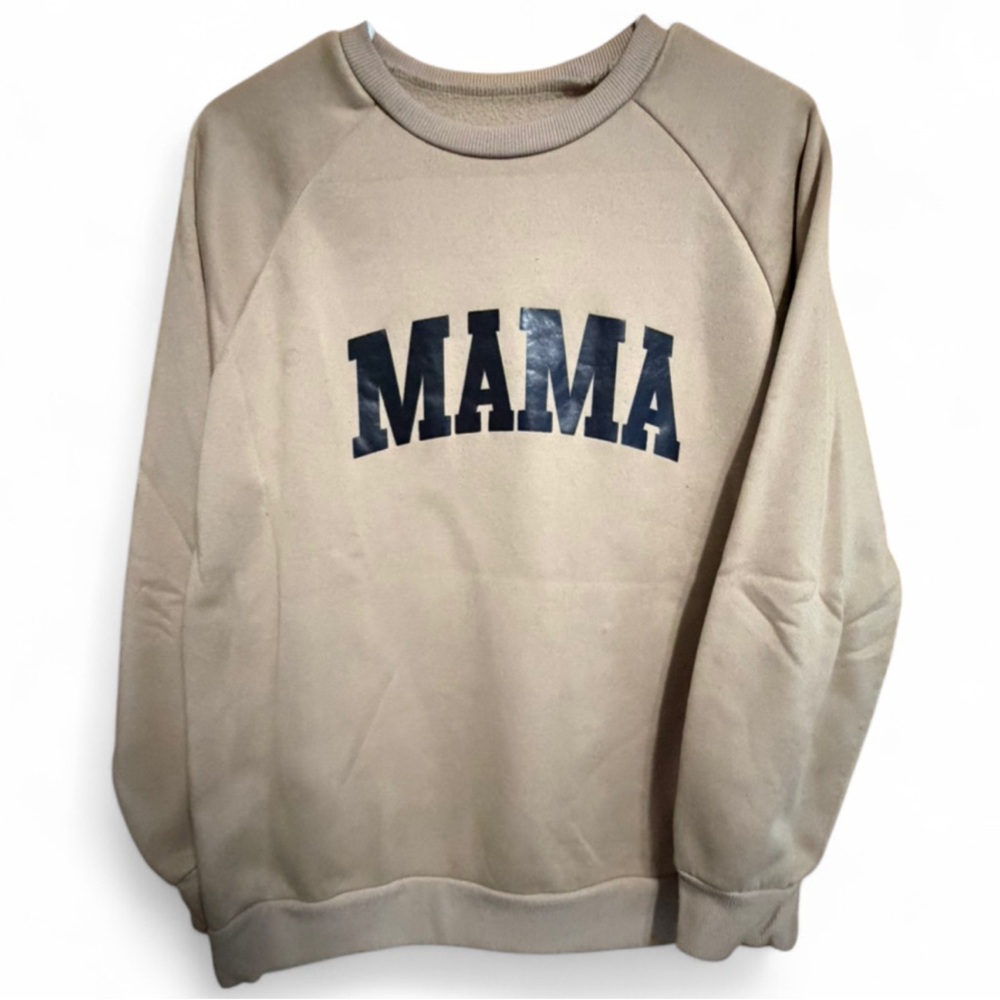SHEIN Tan 'MAMA' Sweatshirt